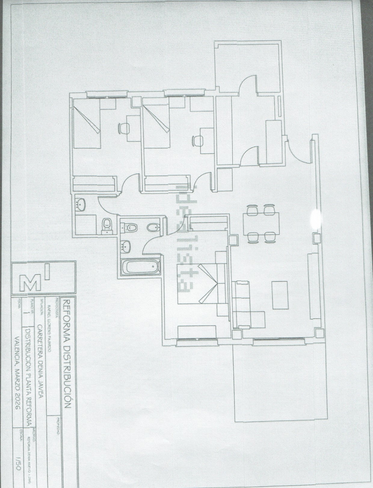 Apartamento de 3 dormitorios en puerto.